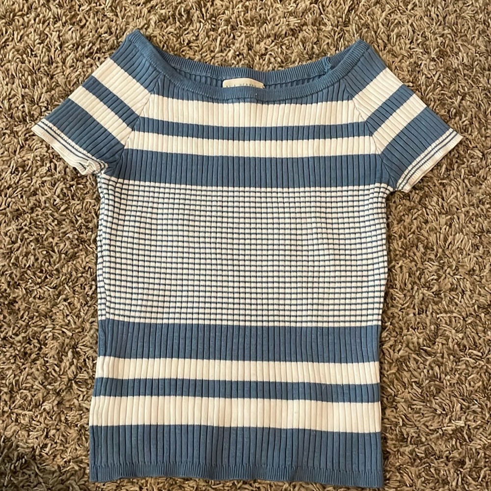 Boat Neck Striped Shirt